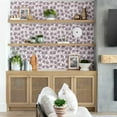 thumbnail image 3 of S4Sassy Peel & Stick Vinyl Wallpaper, Chic Ginkgo Leaf Wallpaper Contact Paper Waterproof - Purple, 25"x60", Textured Removable Wall Covering for Bedrooms & Living Areas, Renter Spaces, Cabinets, 3 of 8