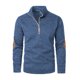 thumbnail image 3 of pstuiky manga larga de hombre, Sudadera con cremallera y cuello alto de manga larga de color liso para hombre salir tops s, 3 of 4
