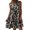 Black, variant on Women's V-Neck Tiered Boho Mini Dress – Versatile Sleeveless Summer Swing Tunic in Sizes S-XL, Chic Floral Print Vacation Beach Wear for Women