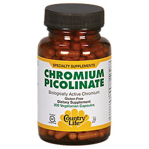 Le picolinate de chrome par Country Life (Biochem) 200 capsules végétariennes