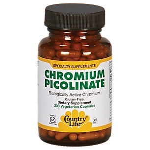 Le picolinate de chrome par Country Life (Biochem) 200 capsules végétariennes