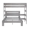 thumbnail image 4 of Max & Lily Solid Wood Modern Farmhouse Bunk Bed, L-Shaped Twin over Queen Bed Frame For Kids, 4 of 9