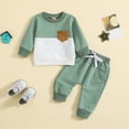 thumbnail image 2 of Xudanell Baby Boy Clothes 6-9 Months Newborn Thermal Outfit Print Shirt Tops and Pants with Pocket 1st Birthday Outfit, 2 of 5