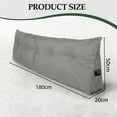 thumbnail image 3 of YEERSWAG 70.8x19.6x7.8inch King Size Triangular Wedge Pillow Bedside Cushion,Large Upholstered Headboard Reading Pillow Back Cushion for Home Livingroom Bed Sofa, 3 of 8