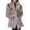 Gray, variant on Womens Fuax Fur Coat Winter Warm Faux Fur Parka Jacket Thick Plus Size Outerwear Overcoat Pink XL