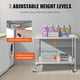 thumbnail image 5 of Mesa de trabajo VEVOR de acero inoxidable 60x120x96 cm con ruedas, 5 of 9
