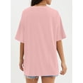 thumbnail image 2 of Womens Tops Short Sleeve Shirts Summer Comfy Crew Neck T-Shirt, 2 of 4