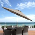 thumbnail image 4 of CorLiving 10ft Wind Resistant Tilting Patio Umbrella with Aluminum & Steel Frame & Round Base, 4 of 7