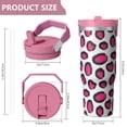 thumbnail image 6 of 30oz Tumbler with Swivel Handle, Vacuum Insulated Stainless Steel Travel Mug with 2-in-1 Straw Lid, Camo Print, 6 of 6