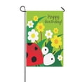 thumbnail image 1 of Bandera de jardín ABPHQTO larga de cumpleaños de mariquita 30x45 cm, 1 of 1