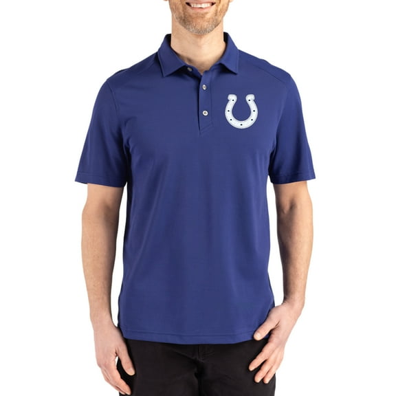Men's Cutter & Buck Royal Indianapolis Colts Big & Tall Advantage Refresh Epic Confidence Recycled Tri-Blend Pique Polo