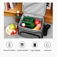 thumbnail image 5 of NFTIGB 16L Big Capacity Leak Proof Lunch Bag Thermal Large Picnic Cool and Warm Insulated Pack Outdoor Food and Beverage Storage Shoulder Bag, Gray, 5 of 7