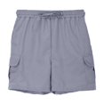 thumbnail image 7 of Npasoilc Capri Cargo Shorts for Teenage Boys Drawstring Elastic Wasit Wide-Leg Shorts with Multi Pockets Lightweight Breathable Shorts Casual Loose Sports Shorts, 7 of 7