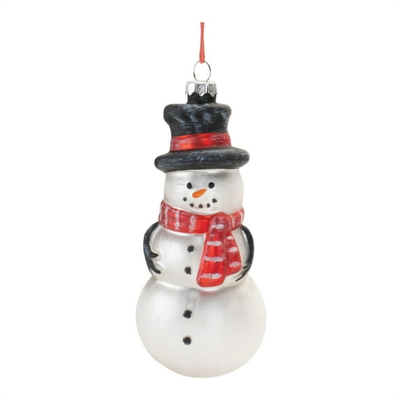 Melrose Frosted Glass Snowman Ornament Set of 6