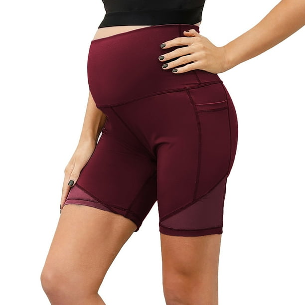 MC Women Maternity Yoga Shorts Over The Belly Workout