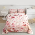 thumbnail image 2 of Homewish Girls Pink Flower Bedding Comforter Set, Chic Fashion Floral Twin Comforter Sets, Romantic Valentine's Day Reversible Bedding Set, Super Cozy Room Decor, 2pcs, 2 of 8