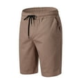 thumbnail image 5 of Zrbywb 2023 New Mens Casual Shorts Mens Fashion Casual Mid Waist Cargo Pant Solid Pocket Drawstring Shorts, 5 of 9