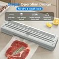 thumbnail image 4 of Handheld Vacuum Sealer with 3 Modes - Includes Bag Roll & 5 Bags, External Suction for Dry/Moist/Fruit - Portable for Home & Commercial Use (White), 4 of 7