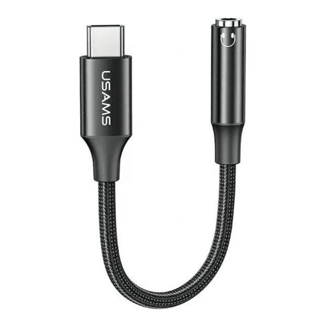 Adaptador de Audio Tipo C a Jack 3.5 USAMS US SJ599 Cable Trenzado de Aleación de Aluminio