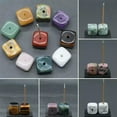 thumbnail image 4 of RSAMD 20mm 1PC Natural Crystal Stone Cube Square Incense Burner Stick Holder Base Yoga-Crazy Agate-1PC (No Incense), 4 of 9