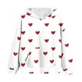 thumbnail image 4 of Teen Girls Hoodies Kids Valentines Cute Printed Sweatshirt Kids Oversized Long Sleeve Pullover Shirt Girls Sweatshirt White 2-3Y, 4 of 5