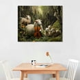 thumbnail image 2 of Orinice Farm Animal Wall Art Farmhouse Sheep Pictures Rustic Wall Art Goat Painting Farm Sheep Wall Decor Rustic Animal Prints Farmhouse Country Animals Canvas for Bedroom Kitchen 20x16in, 2 of 6