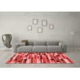 thumbnail image 3 of Ahgly Company Machine Washable Indoor Rectangle Abstract Red Modern Area Rugs, 5' x 7', 3 of 4