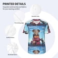 thumbnail image 4 of Daiia Elephant Sits Mens Baseball Jersey Button Down Shirts Short Sleeve Sports Uniforms-Large, 4 of 9