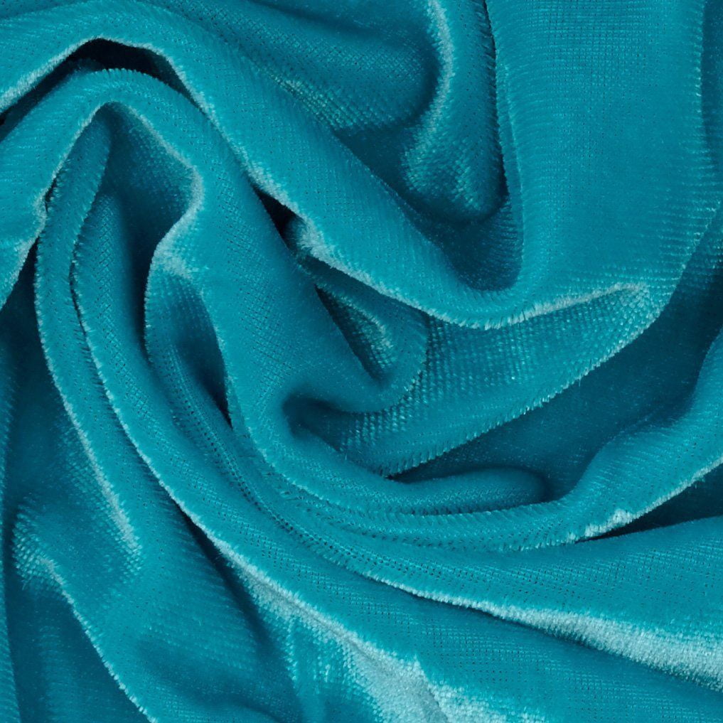 Stretch Velvet Fabric 60'' Wide by the Yard CRAFT DRESS FABRIC 24 COLORS panels", (Color Teal