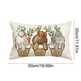 thumbnail image 3 of Gumesh Easter Bunny Throw Pillow Cover 18x18 Inch, Cute Rabbit Soft Cushion Case for Sofa Couch Chair, Spring Home Decor for Living Room, Bedroom, 3 of 6