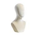 thumbnail image 3 of Bothyi Bust Mannequin Head Stable Velvet Block Head for Necklaces Shopping Mall Cap Beige, 3 of 8