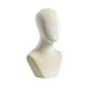thumbnail image 3 of Cabeza de maniquí de busto de terciopelo estable (17,72 pulgadas de alto) de escritorio de terciopelo Beige, 3 of 9