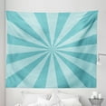 thumbnail image 1 of Vintage Blue Tapestry, Retro Style Radially Widening Geometric Dichromatic Blue Stripes, Fabric Wall Hanging Decor for Bedroom Living Room Dorm, 5 Sizes, Slate Blue and Pale Blue, by Ambesonne, 1 of 1