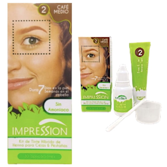 Kit Henna Cejas Hd Y Pestañas Tipo Microblading Tinte Híbrido Semipermanente Brow Lash 6 Tonos Colores a Escoger
