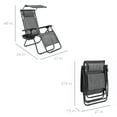 thumbnail image 3 of Best Choice Products Folding Zero Gravity Recliner Patio Lounge Chair w/ Canopy Shade, Headrest, Tray - Gray, 3 of 8