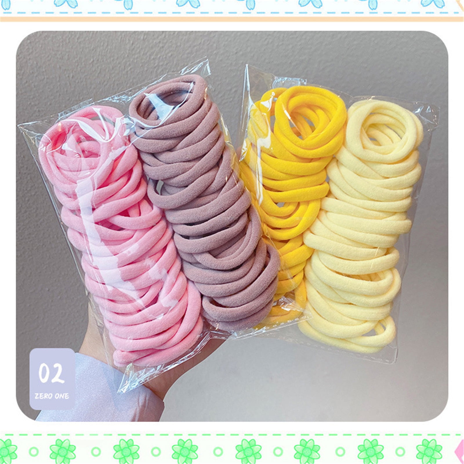 Hair Rubber Bands 2mm Hair Storage for Women 1 Scrunchies for Hair Hair Elastic Bands Mini Hair Bow Elastic Headband Braiding Hair Holder Hand Large Hair Ties for Natural Hair Large Rubber Bands 4