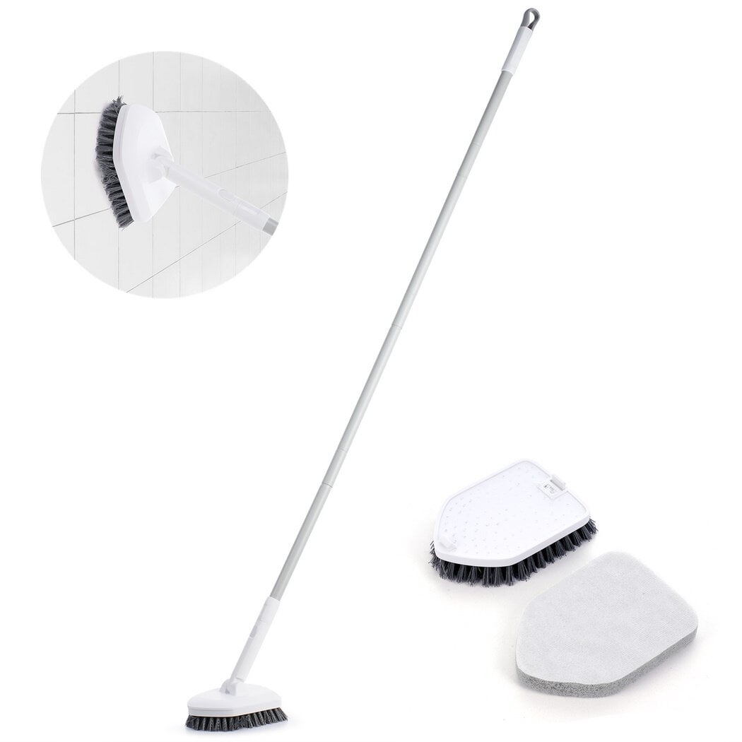 Bathroom Tile Cleaner, 2 in 1 Tub and Tile Scrubber, Extendable Bath