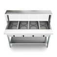 thumbnail image 6 of Four Pan Open Well Electric Steam Table with Undershelf and Sneeze-Guard, KM-OWS-4SG., 6 of 10