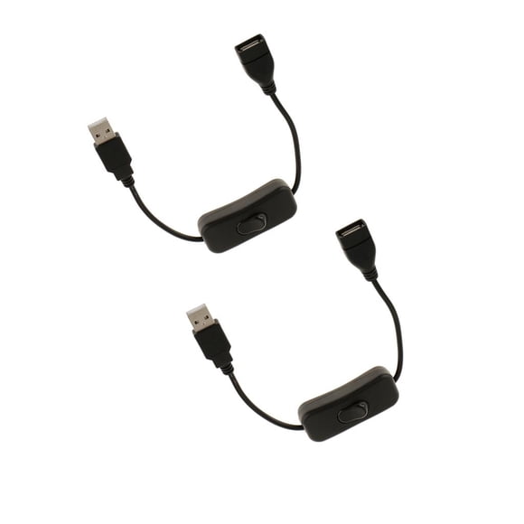 2x 1pc Aptador USB Extensión cendido / Apagado para Luces LED de Ventilador de Lámpara de Escritorio Yotijar Cable de extensión USB