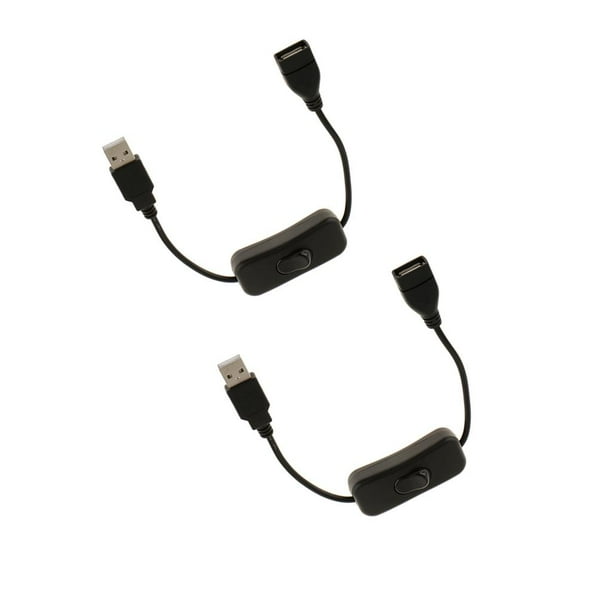 2x 1pc Aptador USB Extensión cendido / Apagado para Luces LED de Ventilador de Lámpara de Escritorio Yotijar Cable de extensión USB