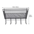 thumbnail image 2 of OULII Simple Bedside Hanger Hanging Storage Basket Black Iron 1Set For Office Daily Use, 2 of 8