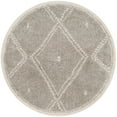 thumbnail image 6 of SAFAVIEH Arizona Aliah Geometric Shag Area Rug, Grey/Ivory, 6'7" x 6'7" Square, 6 of 10