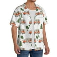 thumbnail image 2 of Balery Camp Van Camisa Casual de Manga Corta con Botones para Hombre, Texturizada, Estilo Cubano, para Playa, Verano-Medium, 2 of 5