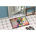 thumbnail image 2 of Carolines Treasures DAC2506MAT 0.15 x 18 x 27 in. French Bulldog Hippie Dawg Doormat, 2 of 6