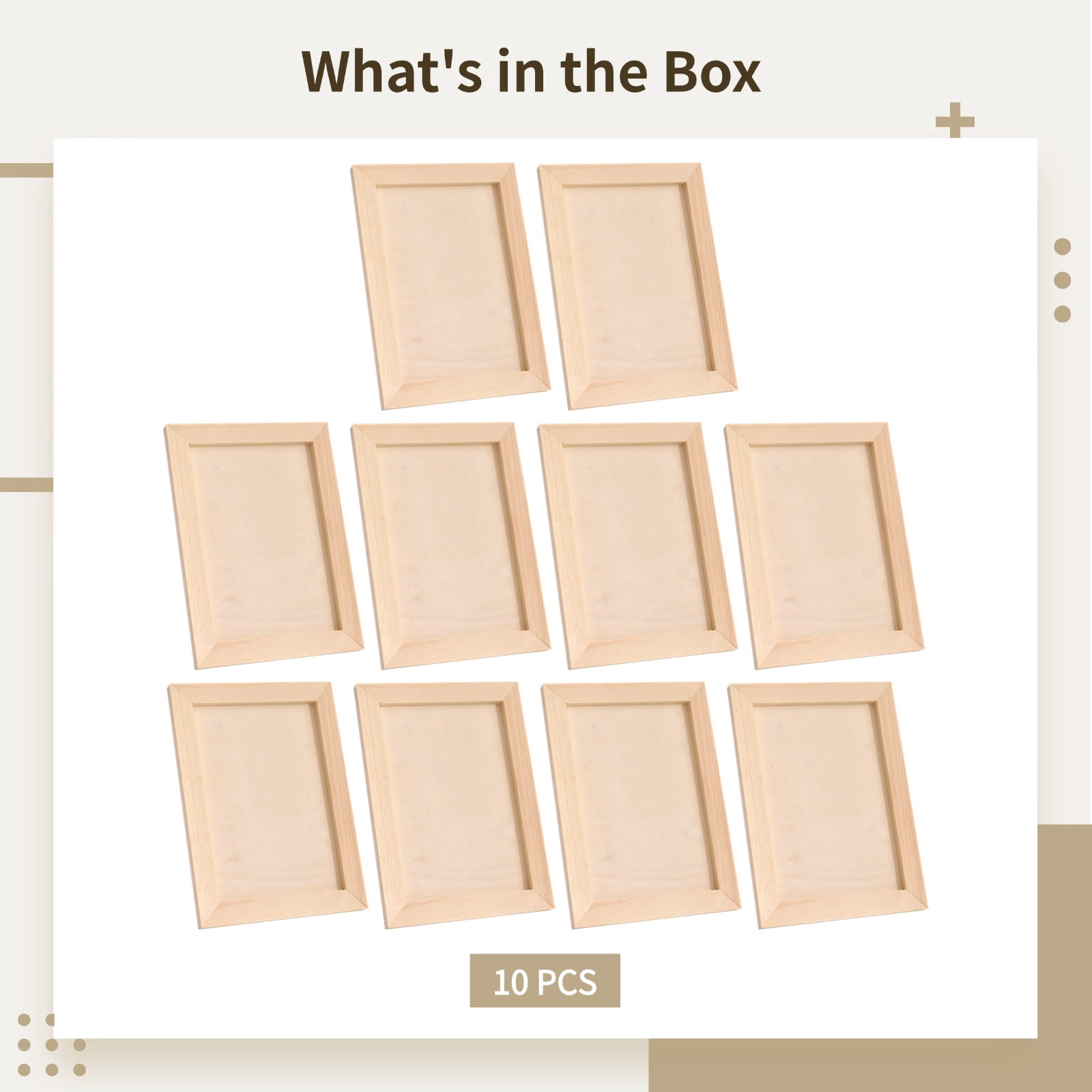10 Pcs Wooden Canvas Frames for Painting, 20x30 cm/7.87x12 in, 0.9cm/0.35 in Thickness, Smooth Surface, Ideal for Oil, Acrylic, and Craft Projects