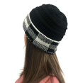 thumbnail image 2 of Herrnalise Women Casual Plaid Stitching Outdoor Plush Hats Crochet Knit Beanie Cap, 2 of 4
