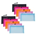 thumbnail image 1 of 10 piezas de bolsa de cosméticos de malla de nailon multiusos, estuches de viaje para maquillaje, estuches para lápices, organizadores de viaje, 5 colores, 22 x 11,5 cm, 1 of 5