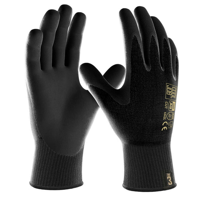 COOLJOB A3 Level 5 Cut Resistant Safety Work Gloves for Men Women