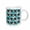 White, variant on 3drose, Punk Rockabilly Zebra Blue White Black Print, 11oz Mug