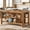 Brown, variant on Fnova 63" 3-Tier Solid Wood Kitchen Island with Storage Shelves, Farmhouse Wooden Stationary Island Table with Large Worktop, Easy to Assemble, Brown